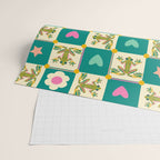 Charming Frogs & Florals: Whimsical Nature-Inspired Pattern Wrapping Paper Gallery Image 2