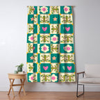 Charming Frogs & Florals: Whimsical Nature-Inspired Pattern Window Curtain Gallery Image 5