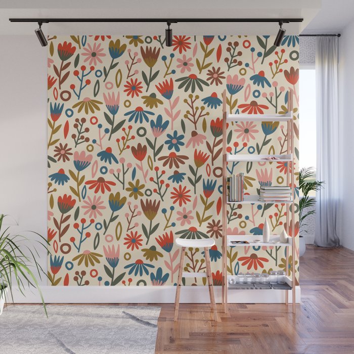 Exotic Floral Garden Wall Mural Gallery Image 1