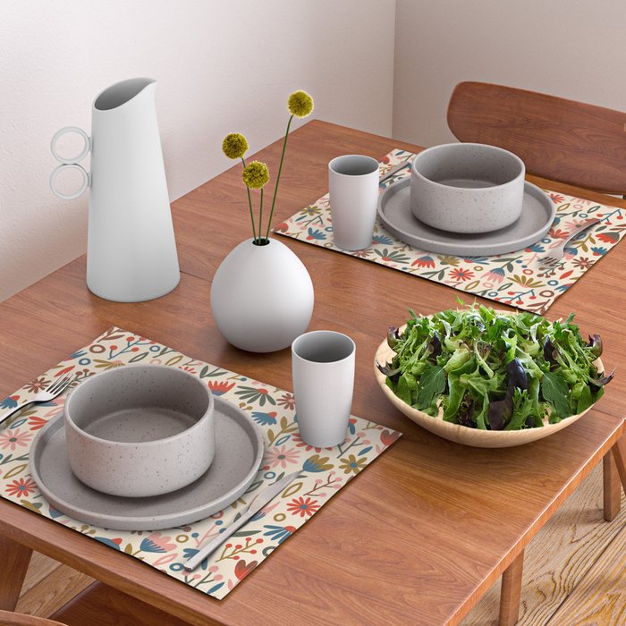 Exotic Floral Garden Placemat Gallery Image 2