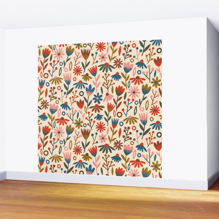 Exotic Floral Garden Wall Mural Gallery Image 2