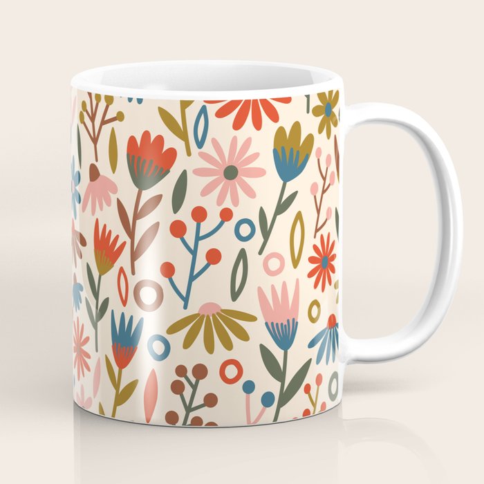 Exotic Floral Garden Coffee Mug Gallery Image 1