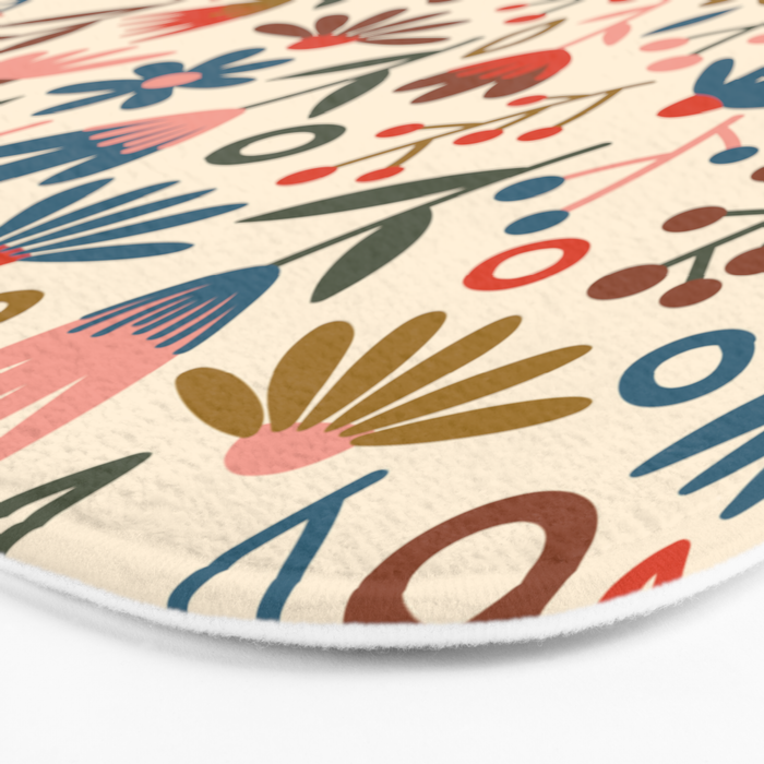 Exotic Floral Garden Bath Mat Gallery Image 3