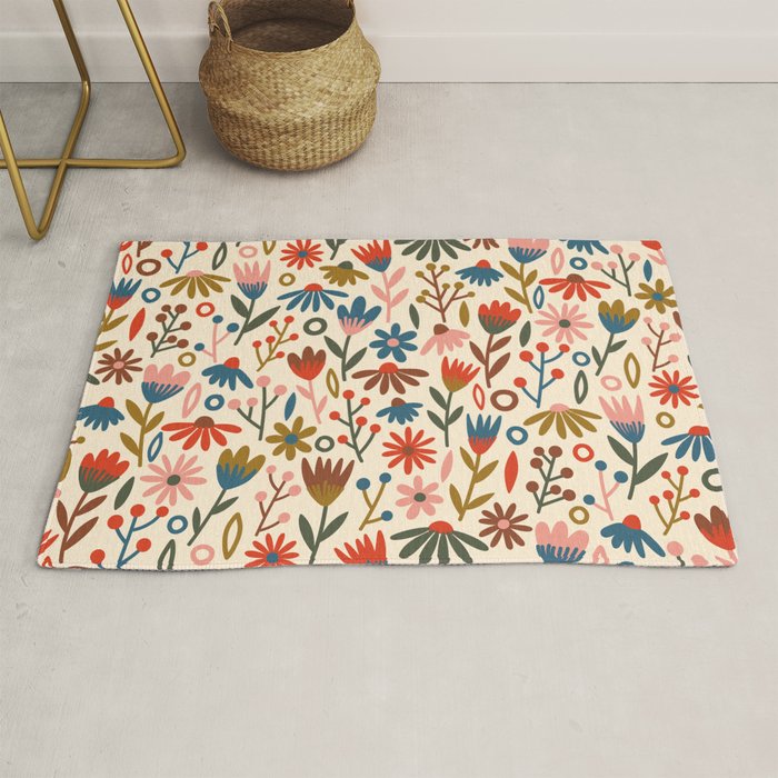 Exotic Floral Garden Rug Gallery Image 1
