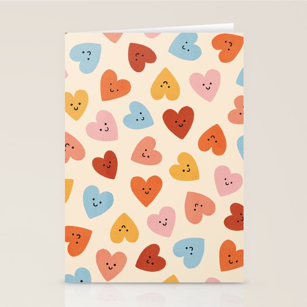 Happy Smiley Heart Stationery Card Gallery Image 1
