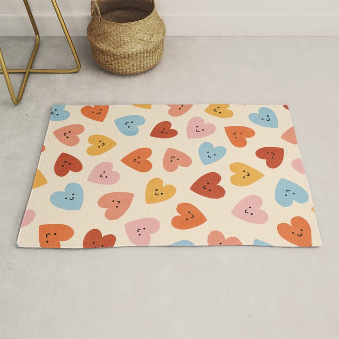 Happy Smiley Heart Rug Gallery Image 1