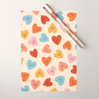 Happy Smiley Heart Wrapping Paper Gallery Image 1