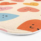 Happy Smiley Heart Bath Mat Gallery Image 3