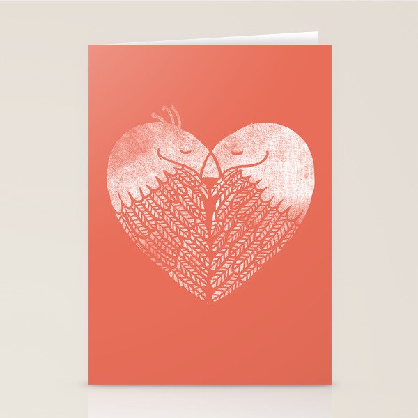 Love birds sitting on a tree Stationery Card Gallery Image 1