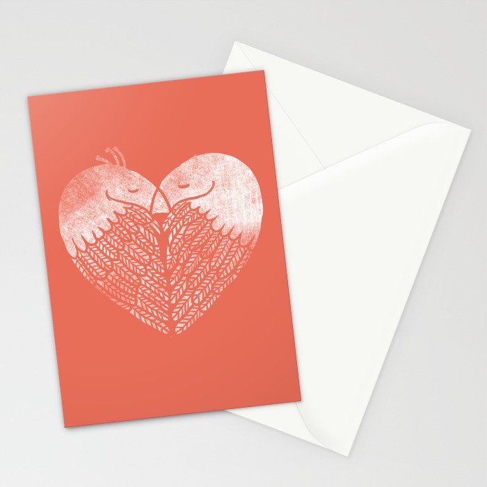 Love birds sitting on a tree Stationery Card Gallery Image 2