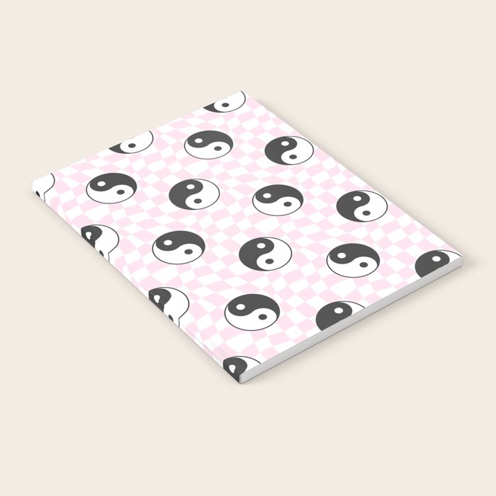 Yin yang checkered pattern Notebook Gallery Image 2