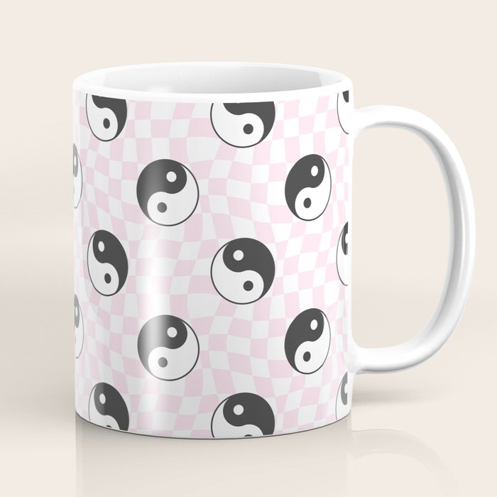 Yin yang checkered pattern Coffee Mug Gallery Image 1