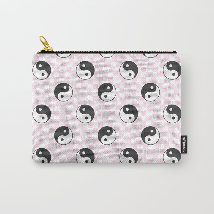 Yin yang checkered pattern Carry All Pouch Gallery Image 1