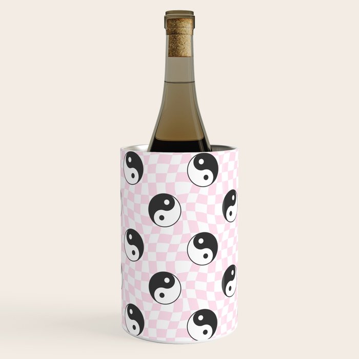 Yin yang checkered pattern Wine Chiller Gallery Image 3