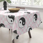 Yin yang checkered pattern Tablecloth Gallery Image 3