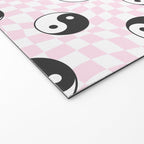 Yin yang checkered pattern Welcome Mat Gallery Image 2