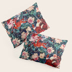 Santa Claus and Floral Pattern Pillow Sham Gallery Image 3