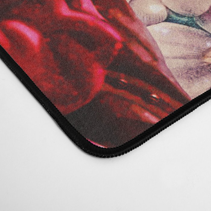 Santa Claus and Floral Pattern Desk Mat Gallery Image 4