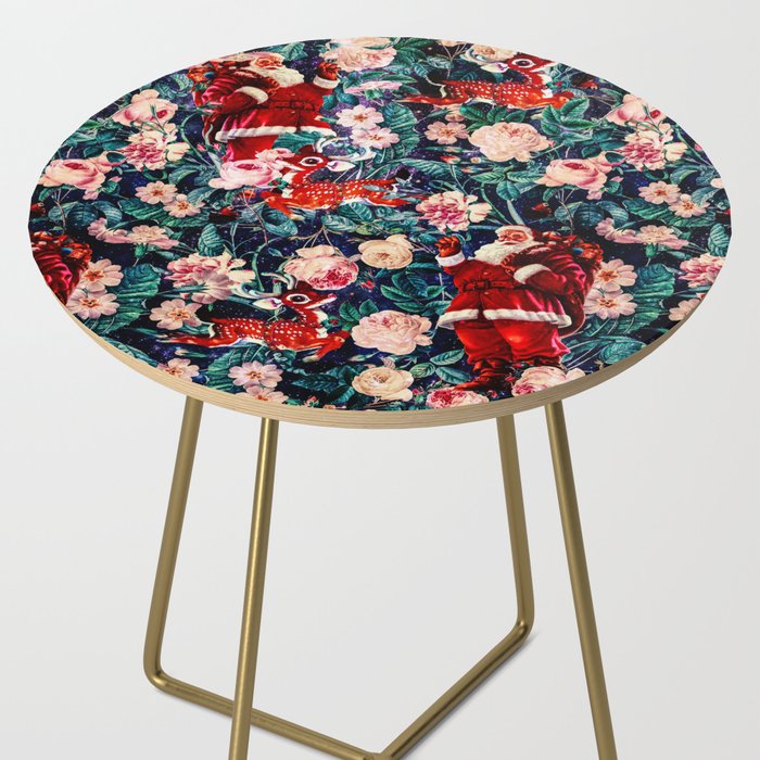 Santa Claus and Floral Pattern Side Table Gallery Image 2