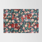 Santa Claus and Floral Pattern Rug Gallery Image 2