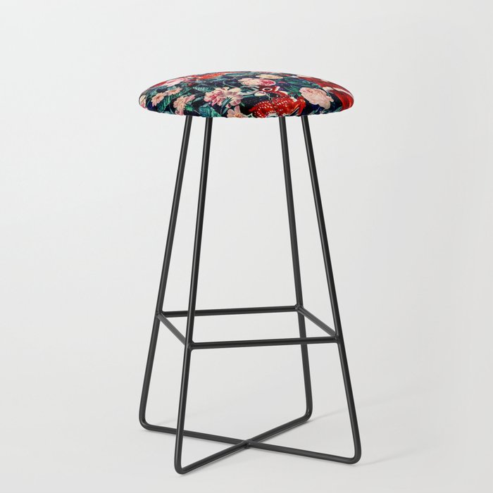 Santa Claus and Floral Pattern Stool Gallery Image 1