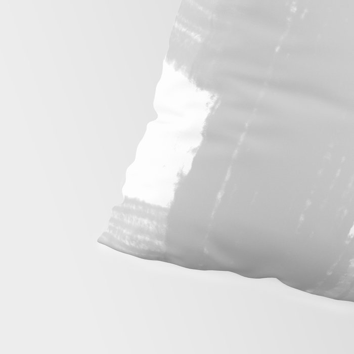 Abstract Minimalist Painted Brushstrokes 1 in Light Gray Pillow Sham Gallery Image 4