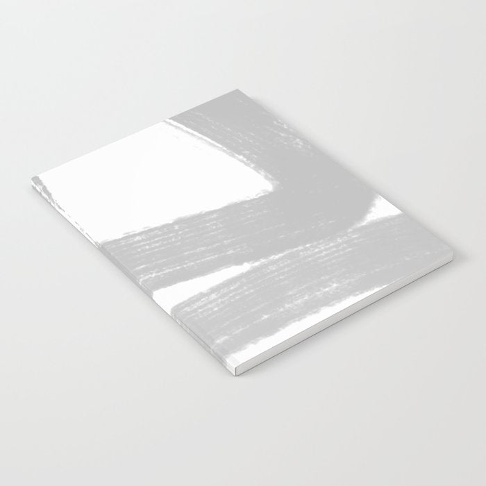 Abstract Minimalist Painted Brushstrokes 1 in Light Gray Notebook Gallery Image 2