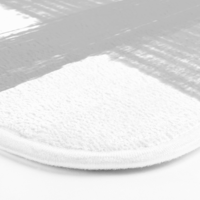 Abstract Minimalist Painted Brushstrokes 1 in Light Gray Bath Mat Gallery Image 3