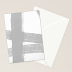 Abstract Minimalist Painted Brushstrokes 1 in Light Gray Stationery Card Gallery Image 2