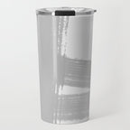 Abstract Minimalist Painted Brushstrokes 1 in Light Gray Travel Mug Gallery Image 1