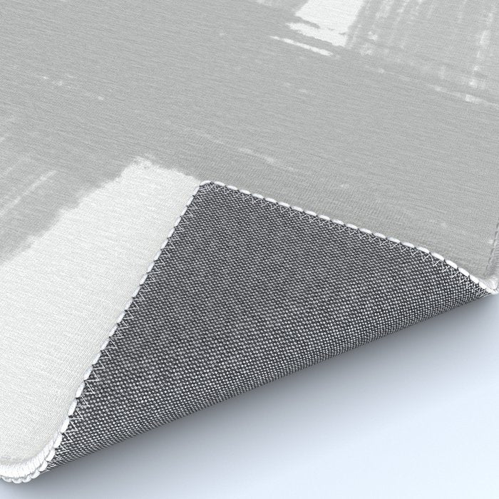 Abstract Minimalist Painted Brushstrokes 1 in Light Gray Rug Gallery Image 4