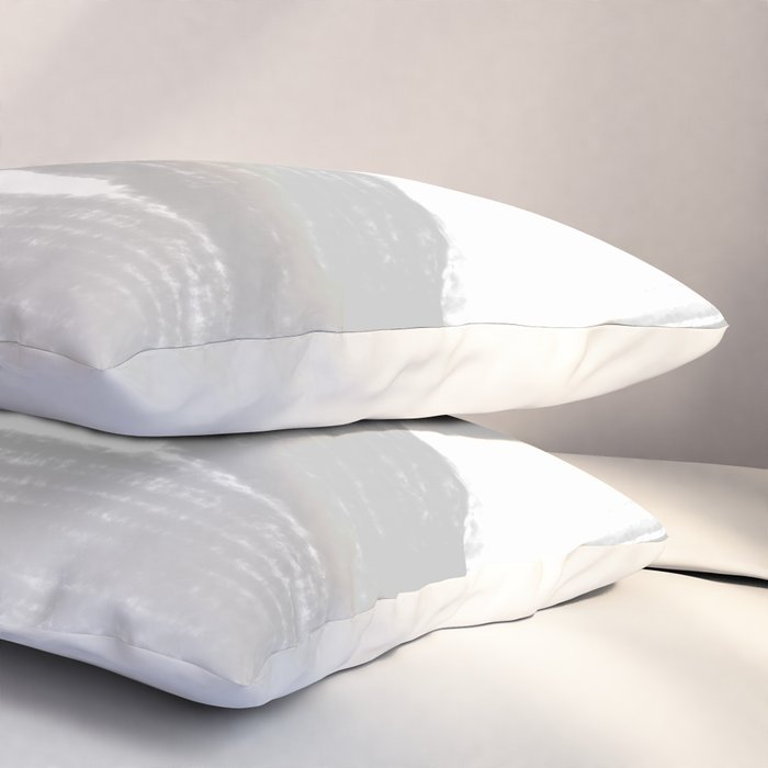 Abstract Minimalist Painted Brushstrokes 1 in Light Gray Pillow Sham Gallery Image 3