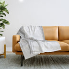 Abstract Minimalist Painted Brushstrokes 1 in Light Gray Throw Blanket Gallery Image 1