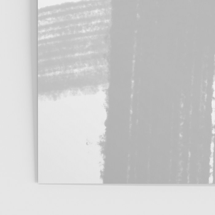Abstract Minimalist Painted Brushstrokes 1 in Light Gray Poster Gallery Image 3