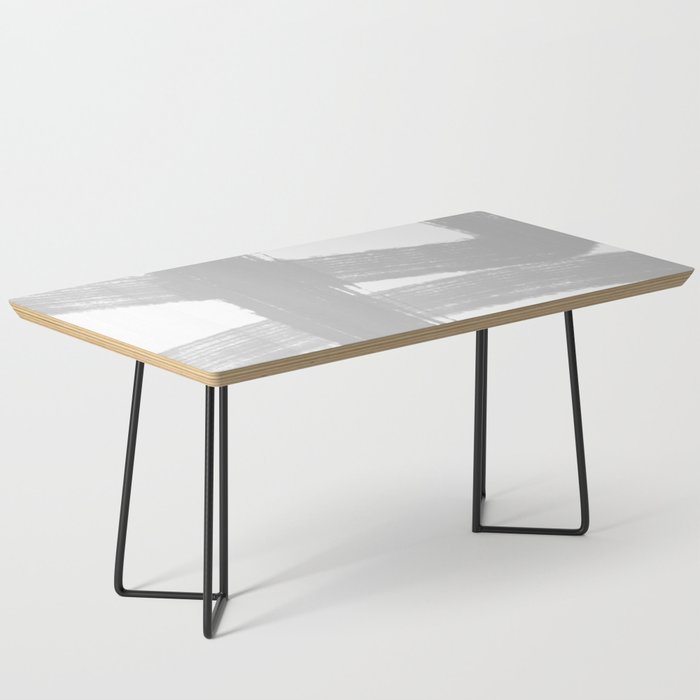 Abstract Minimalist Painted Brushstrokes 1 in Light Gray Coffee Table Gallery Image 1