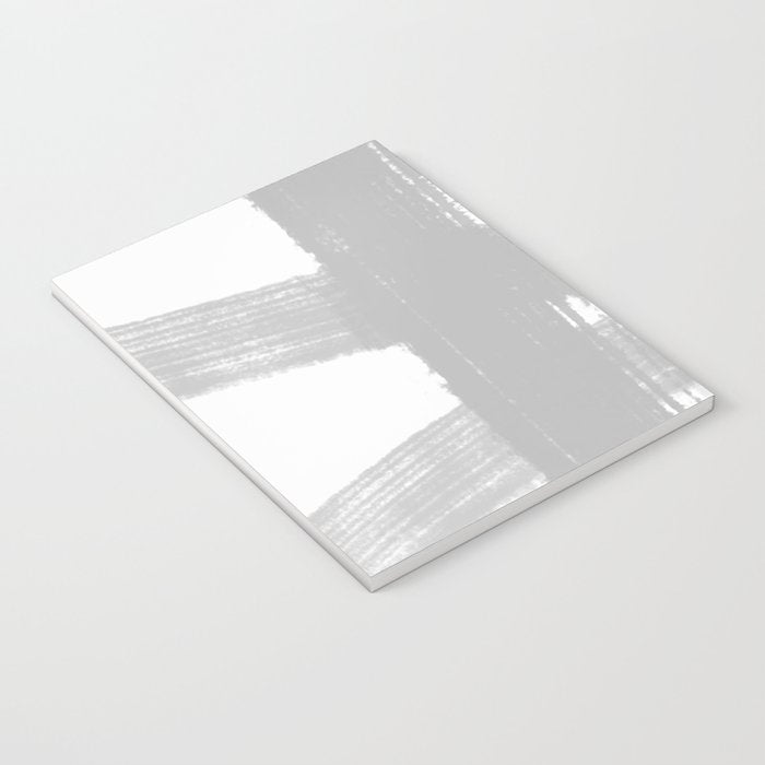 Abstract Minimalist Painted Brushstrokes 1 in Light Gray Notebook Gallery Image 3