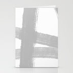 Abstract Minimalist Painted Brushstrokes 1 in Light Gray Stationery Card Gallery Image 2
