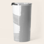 Abstract Minimalist Painted Brushstrokes 1 in Light Gray Travel Mug Gallery Image 3