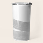 Abstract Minimalist Painted Brushstrokes 1 in Light Gray Travel Mug Gallery Image 2