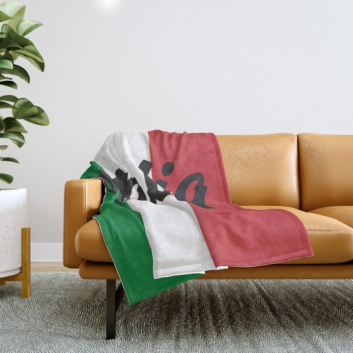 Italian Flag Throw Blanket Gallery Image 1