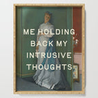 Intrusive Thoughts - Mental Health, Self Care Funny Quote Serving Tray Gallery Image 1