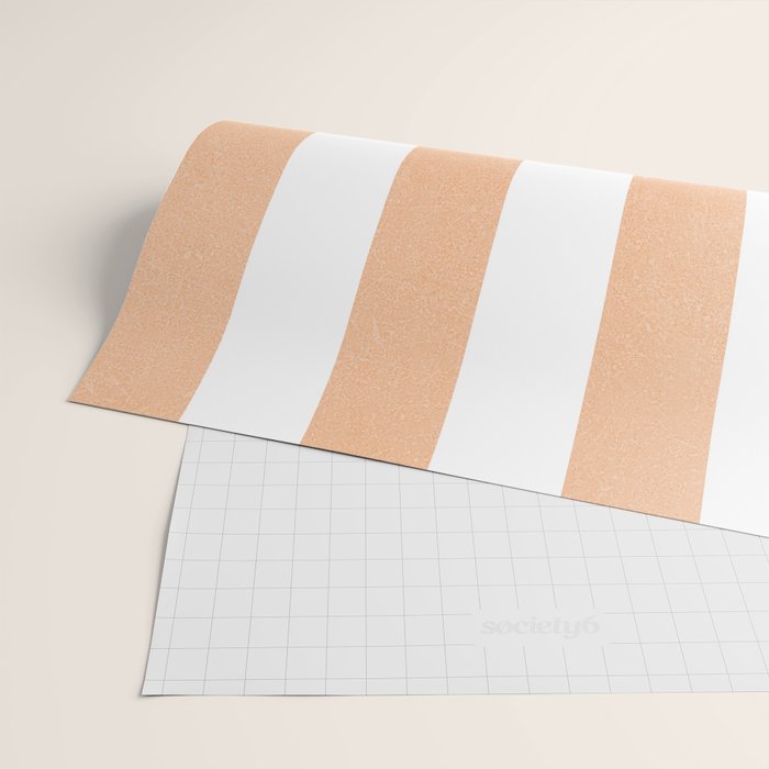 Minimal candy pastel stripes 2. Peach fuzz Wrapping Paper Gallery Image 2