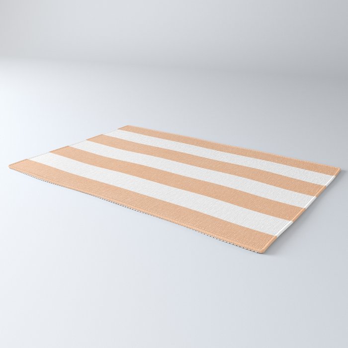Minimal candy pastel stripes 2. Peach fuzz Rug Gallery Image 3