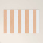 Minimal candy pastel stripes 2. Peach fuzz Welcome Mat Gallery Image 1