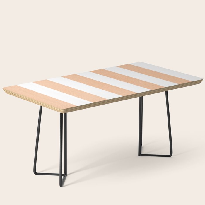 Minimal candy pastel stripes 2. Peach fuzz Coffee Table Gallery Image 1