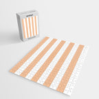 Minimal candy pastel stripes 2. Peach fuzz Jigsaw Puzzle Gallery Image 2