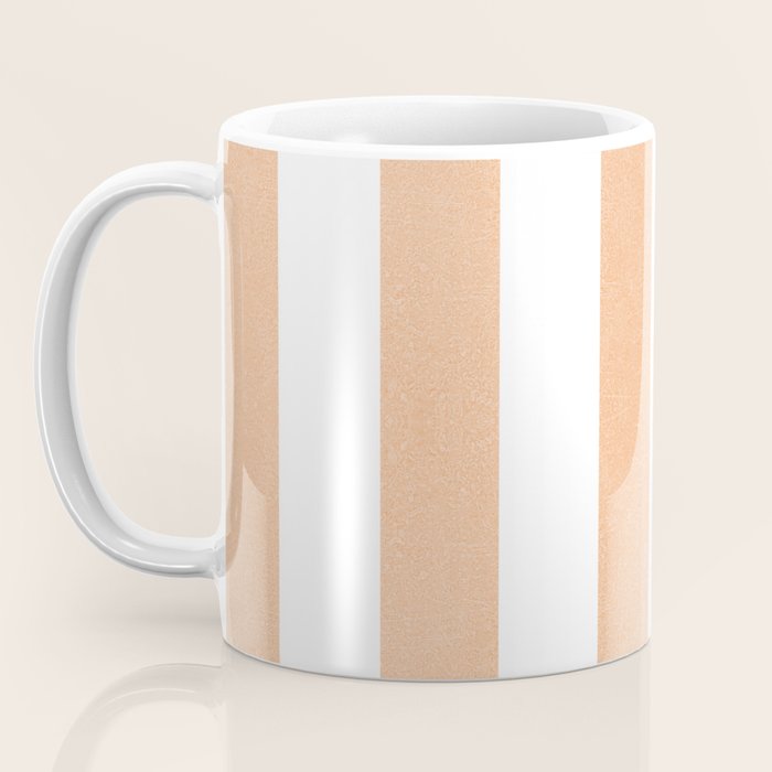 Minimal candy pastel stripes 2. Peach fuzz Coffee Mug Gallery Image 3