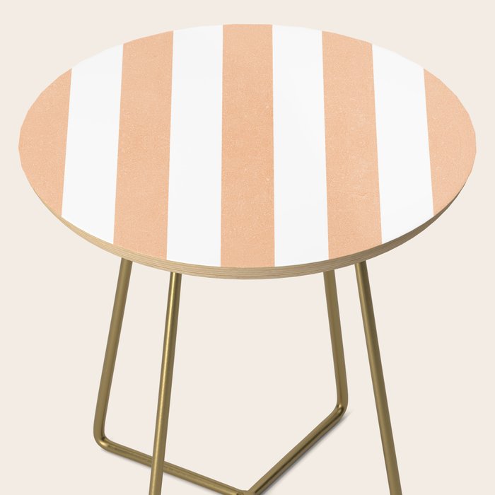 Minimal candy pastel stripes 2. Peach fuzz Side Table Gallery Image 2