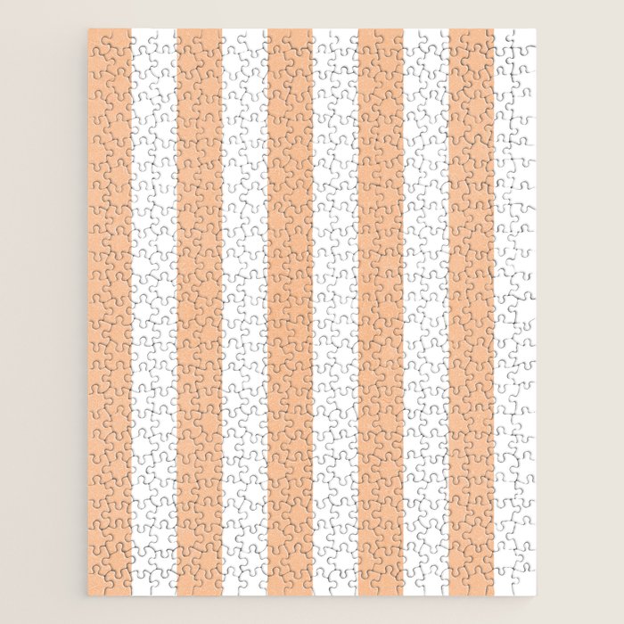 Minimal candy pastel stripes 2. Peach fuzz Jigsaw Puzzle Gallery Image 1