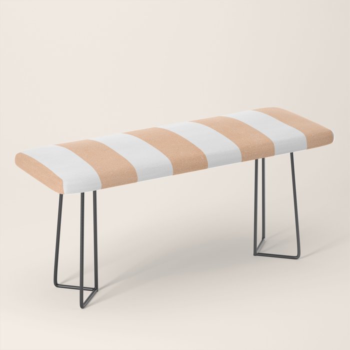 Minimal candy pastel stripes 2. Peach fuzz Bench Gallery Image 1